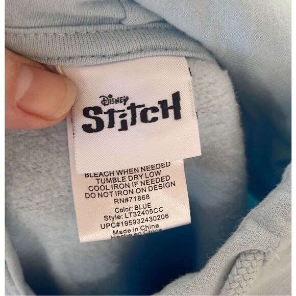 Disney Stitch and Angel Juniors’ Graphic Hoodie, Size Large 11/13 - Picture 6 of 9